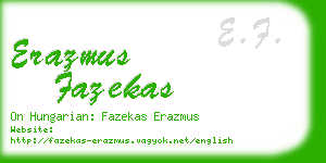 erazmus fazekas business card